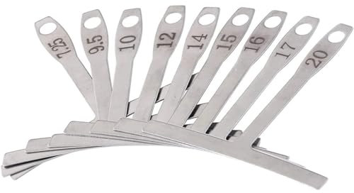 Zwenjuan Calibro del Raggio del Sottocorda,9PCS Chitarra Radius Gauge Strumento per Liutaio della Chitarra del Raggio per Regolazioni Sella a Ponte