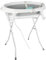 Babybadewanne mit Gestell - Baby Badewanne Faltbar mit Badekissen - Babybadewannen + Abfluss + Gestell (Grau)