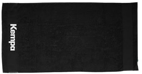Kempa Kinder und Erwachsene Sport-Handtuch, schwarz/weiß, 140x70 cm