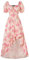 SCARLET DARKNESS Women's Renaissance Dress Square Neck Floral Dresses 2025 Summer Victorian Corset Dress Pink XXL