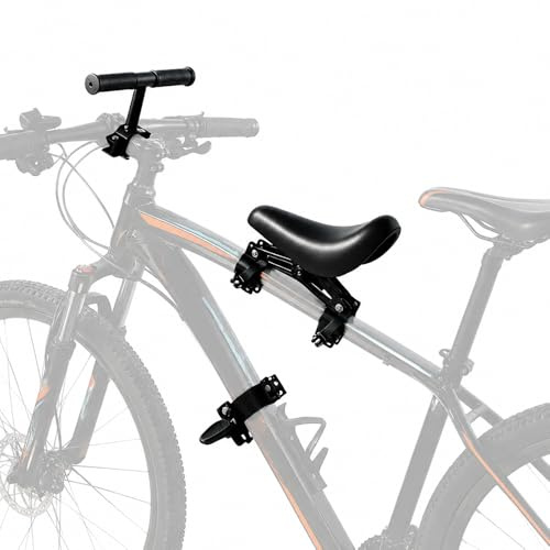 KUWUNG Fahrradsitz Kinder Vorne Set: Verstellbar Mountainbike Kindersitz inkl. Lenker & Fußpedale | Vorne montierter Kinderfahrradsitz für MTB & City-Bikes | Radsport Zubehör für Kinder 2-5 Jahre