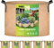 iPower 60L 5er Pack Grow Bags Stoff Belüftungstöpfe Behälter mit Riemengriffen für Kindergarten und Pflanzen (Tan)