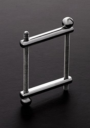 Triune - Hoden Klemme aus Edelstahl, verstellbare Länge bis 8.5 cm, Silber