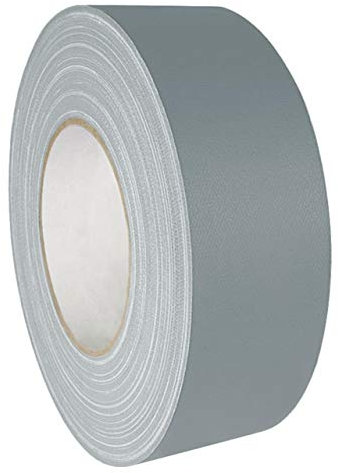 KLEBESHOP24 Premium Gewebeband matt zum Bündeln und Abkleben, starke Soforthaftung, wiederablösbar, grau 50