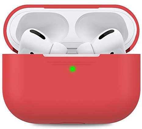 AHASTYLE Silikon Hülle für Airpods Pro Schutzhülle und Haut Case für AirPods Pro 1st/2nd Generation [Front-LED Sichtbar] [Kabelloses Laden] Kompatibel mit Airpods Pro 2019