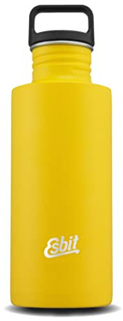 Esbit Trinkflasche Sculptor - Edelstahl Trinkflasche mit praktischem Loop Verschluss - 750 ml in Gelb