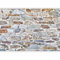 murando - Papier peint panoramique artistique 350x256 cm - Revêtement mural décoration pour chambre salon - Design moderne - Gris marron vert - Fond de texture de pierre vintage f-B-0291-a-a