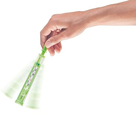 Flaem, Accu-Therm, Thermomètre Écologique en Verre, Anallergique, Sans Mercure, Nickel et PVC, Thermomètre Clinique de Précision, Sûr, Facile à Utiliser, Durable, Fabriqué en Italie