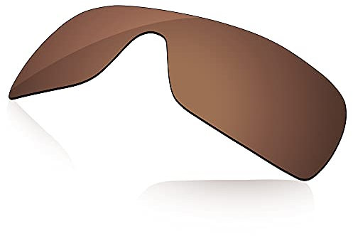 LenzReborn Verres polarisés de rechange pour lunettes de soleil Oakley Batwolf OO9101, Marron rouille – Polarisé, Taille unique