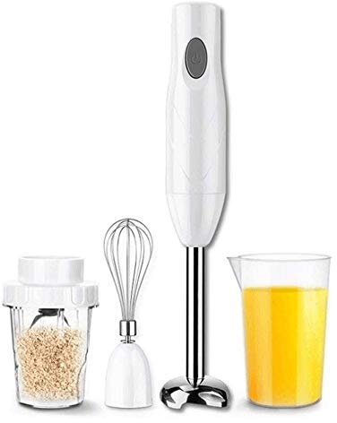 XIXIDIAN Hand Blender, 150W, 4 in 1 Set Includes Food Chopper Egg Beater Beaker, for Puree Food Juice/minced meat/stir/noodles