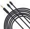 okcsc MMCX Wire Earphones Upgrade Cable Silver Plated,HD3M HiFi Detachable Extension Cord Replacement Earbuds Exchange Nylon Cable with 3.5mm Plug for Shure SE215 SE315 SE535 Black