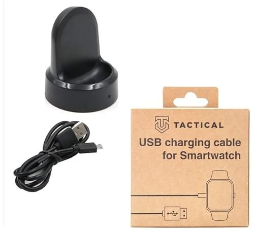 Tactical Base cargador USB original para Samsung Gear S3 Classic R770 - Samsung Gear S3 Frontier R760 - Samsung Gear S3 Frontier Lte R765 Black