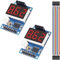 Youmile 2 Stück HC-SR04P/SR04 Ultraschall Modul Entfernungsanzeige Sensor 5 V Testplatinenanzeige Entfernungsmesser LED-Anzeigemodul mit DuPont-Kabel für Arduino-Roboter