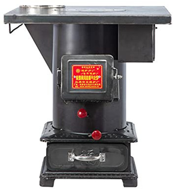 YYUINU Estufa De Leña De Acero Fundido para Calefacción De Toda La Casa, Estufa De Leña para Cocinar Interior/Exterior, Horno De Alimentos Incorporado, Adecuado para Cualquier Combustible,M