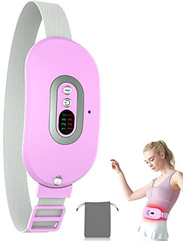 Tragbares Menstruations Heizkissen-OVIFM Elektrische Wärmekissen für Periodenkrämpfe,Perioden Wärmegürtel mit Massage Geschenke für Frauen und Mädchen Lila