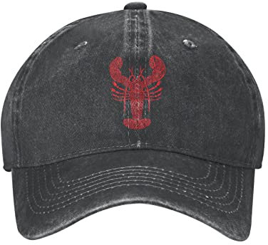 Tribal Maine Lobsters Unisex Cowboy-Hut, Baseballkappe, verstellbar, für Sport, Golf, Denim, Casquette-Kappe, Schwarz