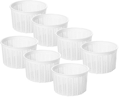 AlcoFermBrew 7 x Käseform 11 x 9.5cm – Variationen | Kunststoff-Käseform | Korb für Käse