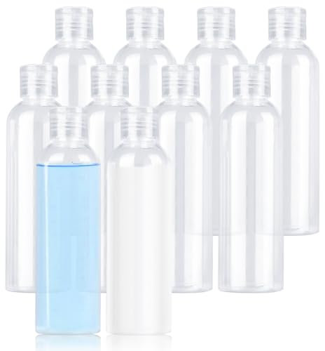 TESSTSY 10 Pièces Flacon Voyage 100ml, Flacon Vide Voyage 100ml, Flacon Transparent Voyage, Bouteille de Voyage Plastique, pour Cosmétiques, Lotion, Crème, Shampoing, Gel Douche