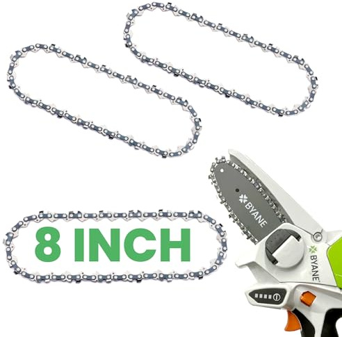 BYANE 8 Inch Chainsaw Chain 3/8 LP Pitch .050 Gauge 33 Drive Links