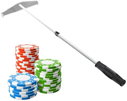 Casinos Teleskop-Rechen, Poker-Chip-Push, Teleskop-Poker-Chips-Sammelstange, Teleskop-Chip-Rechen, Handgehaltener Chip-Stick-Schieber, Einziehbarer Poker-Chip-Sammelrechen, Casinos-Poker-Chip-Rechen