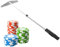 Casinos Teleskop-Rechen, Poker-Chip-Push, Teleskop-Poker-Chips-Sammelstange, Teleskop-Chip-Rechen, Handgehaltener Chip-Stick-Schieber, Einziehbarer Poker-Chip-Sammelrechen, Casinos-Poker-Chip-Rechen
