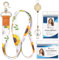 Teskyer Porta Badge da Collo, Cordino Retrattile, Impermeabile, Trasparente, Morbido, Plastica, Girasole