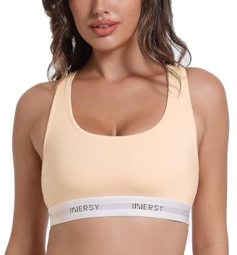 INNERSY BH Damen Ohne Bügel Klassische BHS Ungepolstert Bequemer Bustier Frauen Alltag und Schlaf