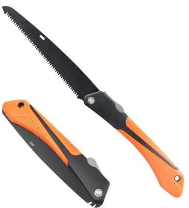 Scie Pliante, Scie a Main, Scie éLagage à Main Pliante, Scie a Bois, Scie Elagage, Convient pour L'élagage du Jardin Et Des Arbres, la Menuiserie, Le Camping, Longueur de Lame de Scie 21 cm
