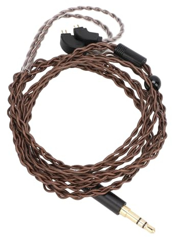 Plyisty 3.5mm to 0.78mm 2 Pin Earphone Cable, OFC Replacement for KZ | Tangle Free, Gold Plated, 1.2m, Upgrade Cable for TFZ, QDC, AS12 AS16 ZSX ZSN ZS10 Pro, EDX, UE 18Pro and More