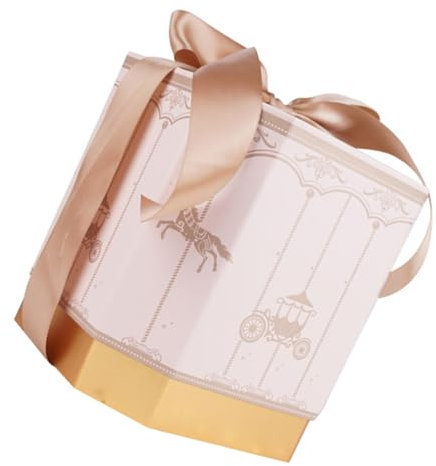 Lurrose Kasten Souvenir box paketpapier geschenpapier pinker Süßigkeitengeschenk Geschenkboxen für Hochzeitsgäste Bonbonschachteln verpacken Bonbonhalter aus Papier Polyester Rosa