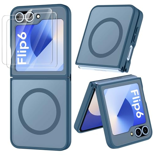 ORETECH Magnetica Cover per Samsung Galaxy Z Flip 7 FE/Z Flip 6 - Blu Navy