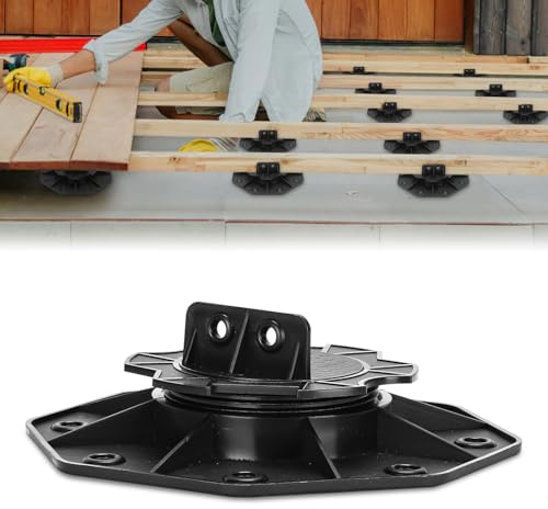 Ansobea Lot de 100 plot réglable en hauteur (18-30 mm) terrasse bois lambourde pour dalles de terrasse, sol, pierre & carrelage