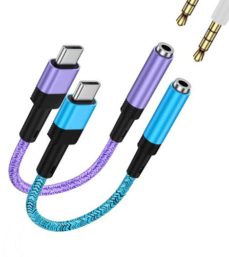 Samsung USB C to 3.5mm Headphone Adapter,iPhone 16 to 3.5mm Audio Aux Jack Adapter Dongle Earphone Cable For iPhone 16 Pro Max/15 Galaxy S25 Ultra S24 S23 S20 A55 Tab A8 2024 i Pad Pro/Mini Pixel 8/9
