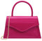 Milisente Clutch Damen Kunstlackleder Abendtache Für Hochzeit Klein Clutches Handtasche Mit Schulterkette (Hot Pink Patent)
