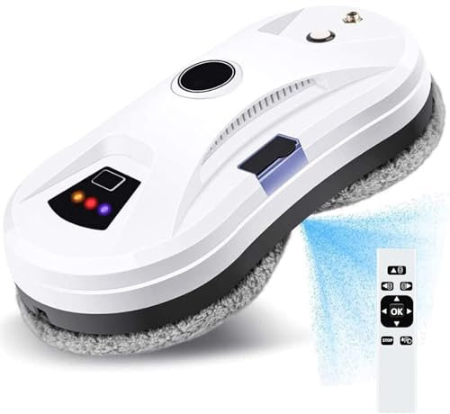 ZephyrGlow Robot Eléctrico para Limpieza de Ventanas, Robot Limpiacristales Eléctrico, con Función de Pulverización, 5600 PA,HCR-10