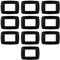 10 Placche bombate, 3 moduli/posti, Compatibile Con BTicino Living, nero nera, cornice nera, Placche arrotondate, Plastica di alta qualità, 100% compatibile con supporti e moduli originali