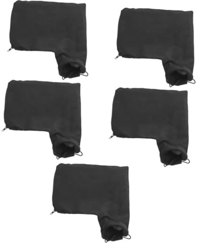 ibasenice 5 Stück Staubbeutel Sägemehl-Auffangbeutel Tasche mit Reißverschluss Tasche für Sägen Sägestaubsammler für Tischkreissäge Sammelbeutel Sägemehlabsauger Stoff Black