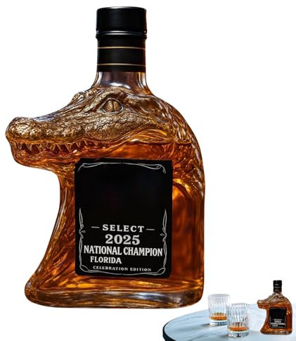 Générique Bouteille d'alcool en verre | Botle de vin créatif | Crocodile Glass-Botles | Récipient - en verre pour l'alcool, le cocktail, le soda, l'eau, l'huile ou le vinaigre pour les amate