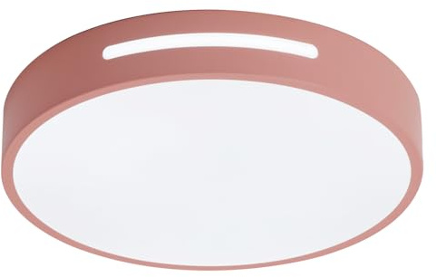 Kaniker 30cm LED Deckenleuchte Rosa, 24W Zweifarbige Runde Deckenlampe aus Metall & Acryl, Dekoleuchte für Kinderzimmer, Schlafzimmer, Küche, Bad