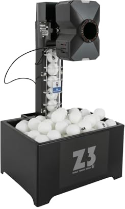 Bdneygtyr Tischtennis Roboter mit 10 Trainingsmodi, Ballmaschine mit Wireless Fernbedienung, 100 Bälle Kapazität Tischtennis Trainer für Platten Bis 2,74m, Inklusive Netz & Ball-Picker Zubehör