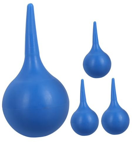 Healeved 4 Stück Teiliges Ohrreinigungsset Squeeze Bulb aus Gummi Wiederverwendbar Stark Saugend für Effektive Hygienische Ohrenreinigung bei Frauen und Männern