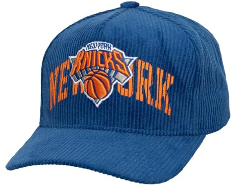 Mitchell & Ness NBA Arch Stamp Cord Snapback Cap New York Knicks Blue