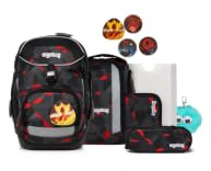 ergobag Schulranzen-Set Pack Set Bundle TaekBärdo - Grau | Ergonomischer Schulrucksack flexibel, 7-teiliges Set für die 1. Klasse Grundschule, für Mädchen und Jungen, AW25/26