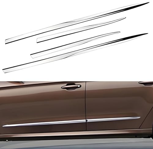 HerfsT Garniture Latérale de Porte pour Toyota RAV4 2019-2025, 4 pièces Voiture Jupe Latérale Protection Autocollant Imperméable Extérieure Accessoire,Silver-Normal