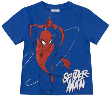 Jungen T-Shirt mit Cars, Sonic und Spider-Man Motiv, 100% Baumwolle, Kurzarm, Bequemer Schnitt, Shirt, Sommer Bekleidung, Outfit Jungs