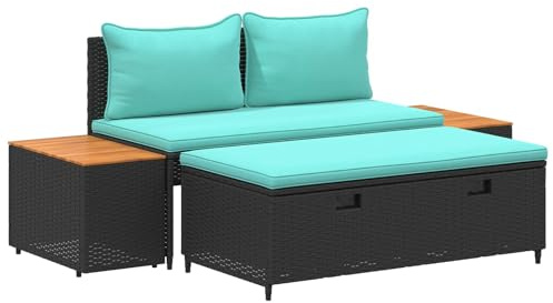 vidaXL Outdoor-Sofagarnitur 4-Sitzanzahl 4 pcs 55 x 30 x 39 cm, Stylisches Outdoor-Sofa-Set, Moderne Gartenmöbel, rechteckige Sitzbank, platzsparende Akazie für deinen Patio