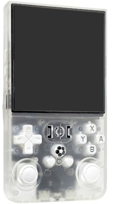 Snnowdate Console De Jeux Portable Rétro R36MAX 128Go (Transparent) | Écran IPS 4 pouces, Linux open source, stockage 128Go, console rétro portable pour voyage et loisirs