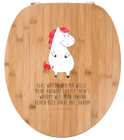 Mr. & Mrs. Panda Motiv WC Sitz Einhorn Wut - Geschenk, Klodeckel, Ansage, Toilettendeckel, WC-Sitz, Toilette, Unicorn, Klobrille, Einhörner, Spaß,