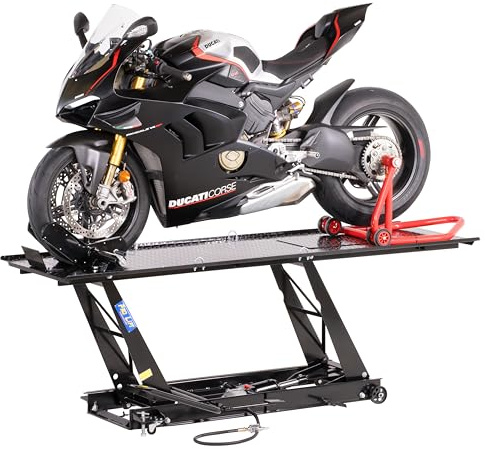 Pro-Lift-Werkzeuge Plataforma elevadora de 450 kg para motocicleta, paralelo, elevador de motocicleta, hidráulico, elevador de motocicleta, paralelogramo, plataforma de trabajo, soporte de montaje