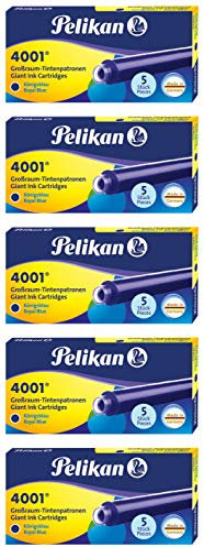 Pelikan Tintenpatrone 4001 GTP/5 Etui mit 5 Patronen (5 - Pack, Königsblau)